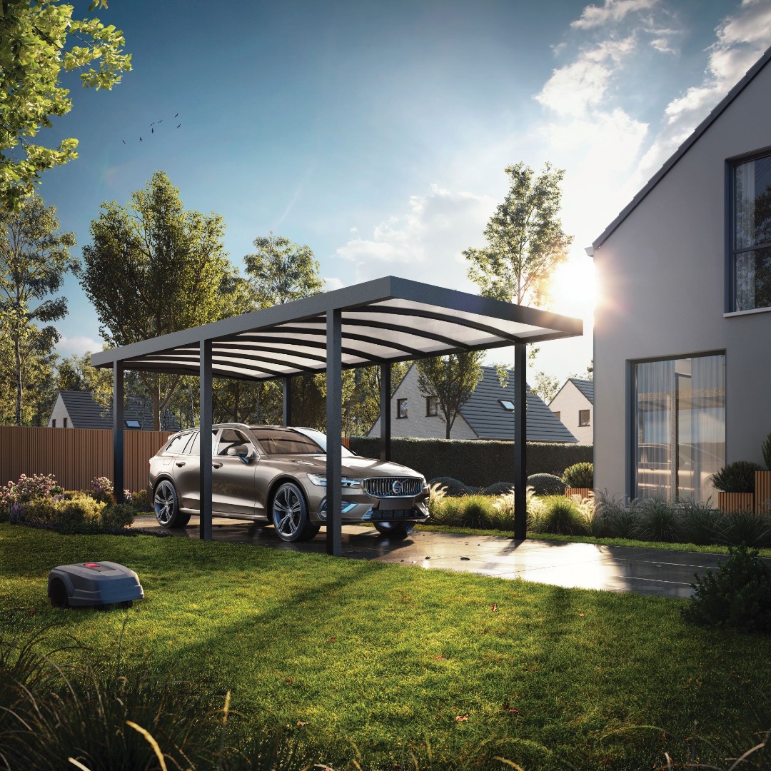 Carport in aluminium bij exterior living - lumo